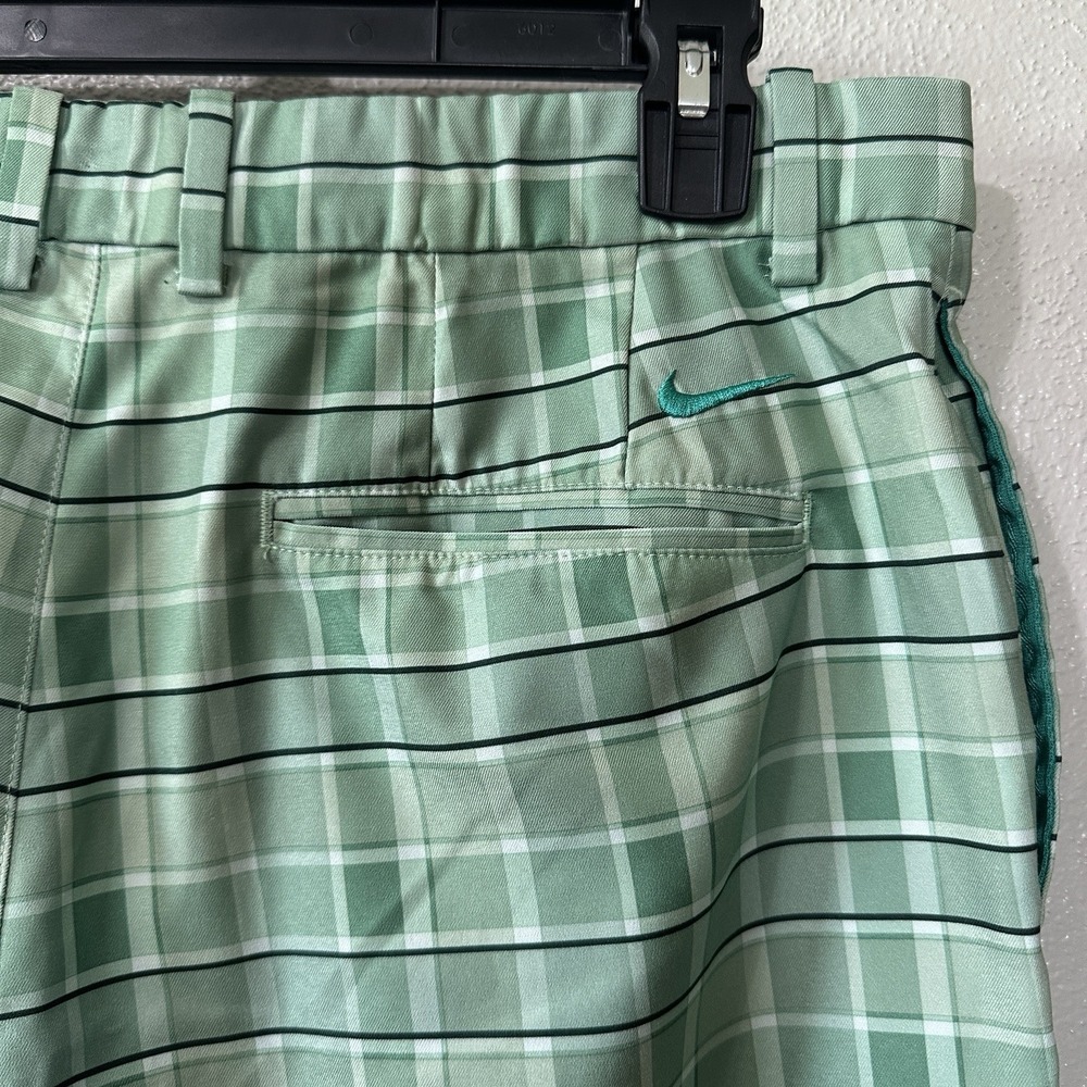 Nike Dri-Fit Golf Flex Plaid Shorts Mens Size 33 Green 100% Authentic CI9803-370 - Picture 3 of 6